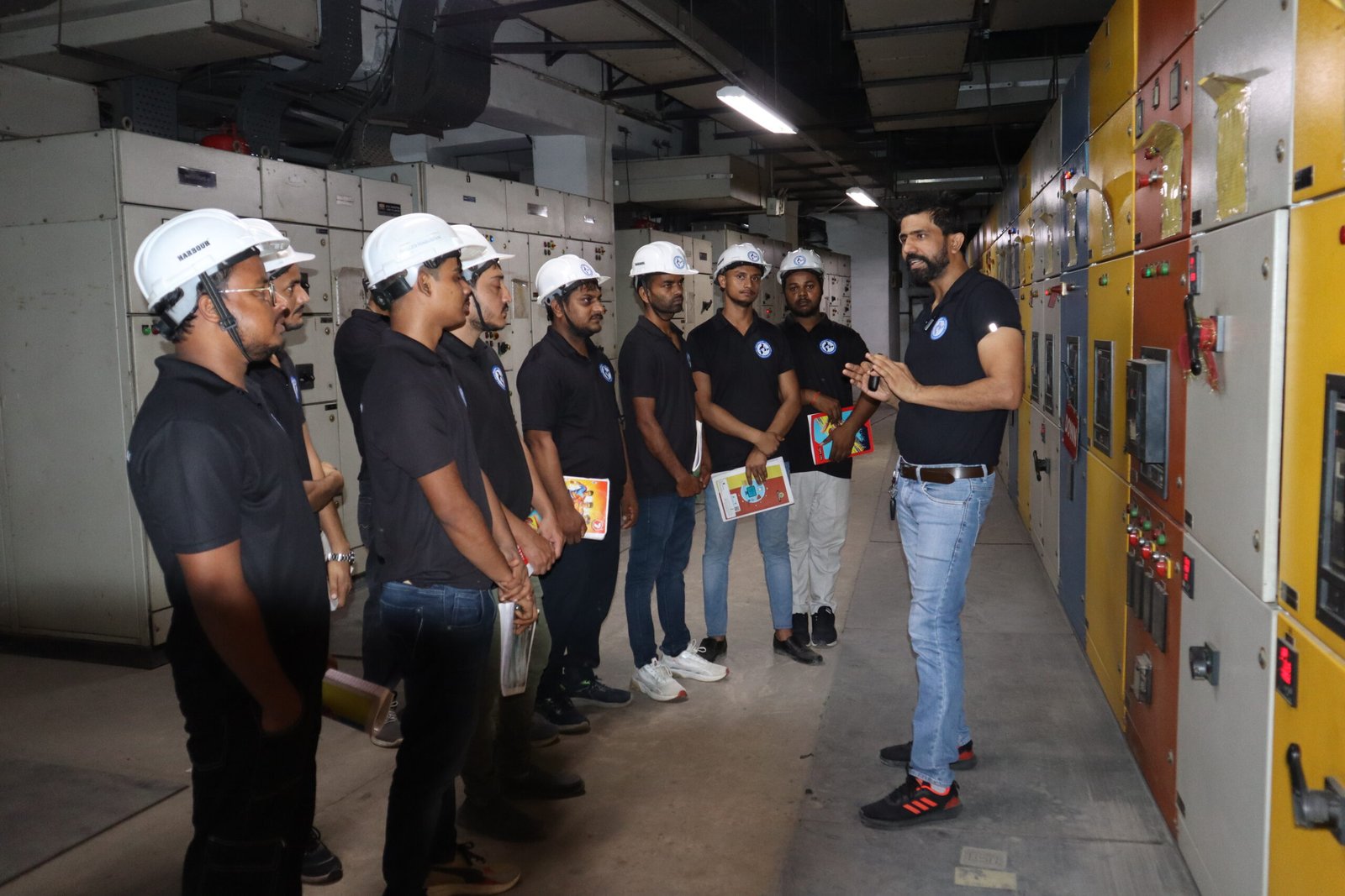 Students receiving practical electrical technical training at Skilled Hindustan Technical Training Centre